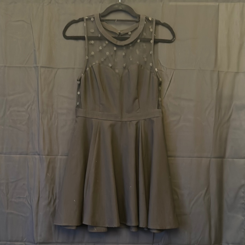 Chic Sheer Polka Dot Dress
